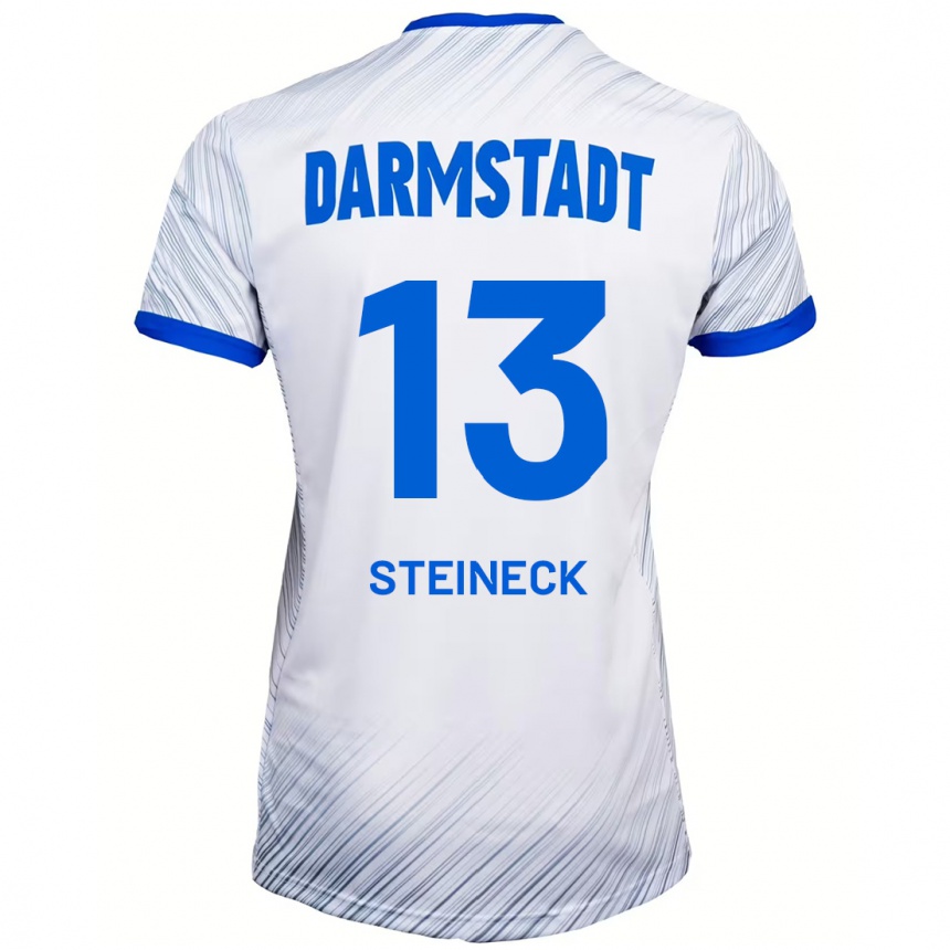 Kids Football Tom Steineck #13 White Blue Away Jersey 2024/25 T-Shirt Canada