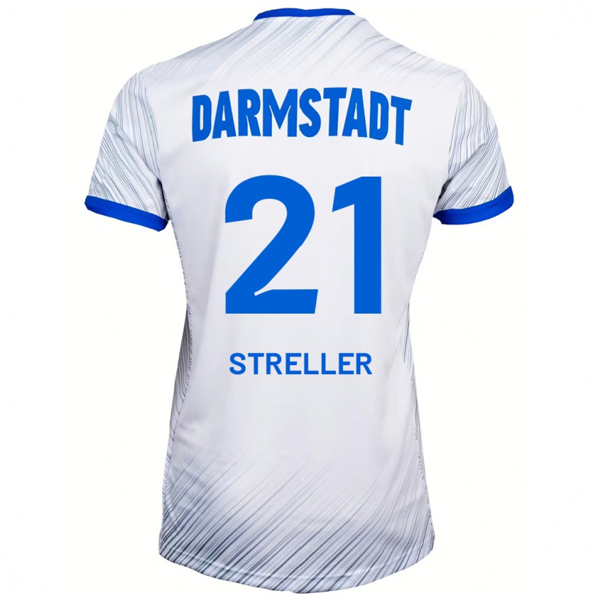 Kids Football Till Streller #21 White Blue Away Jersey 2024/25 T-Shirt Canada