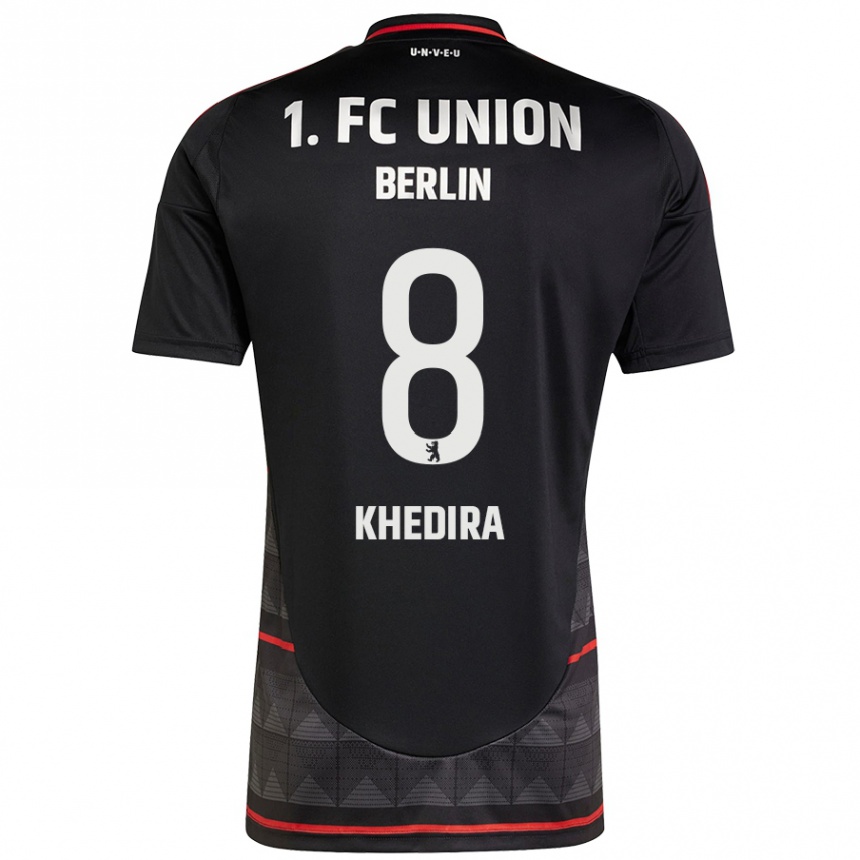 Kids Football Rani Khedira #8 Black Away Jersey 2024/25 T-Shirt Canada