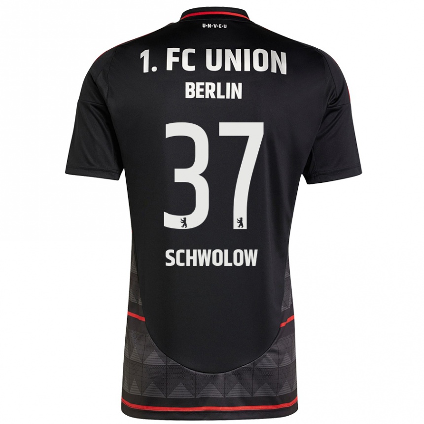 Enfant Football Maillot Alexander Schwolow #37 Noir Tenues Extérieur 2024/25 Canada