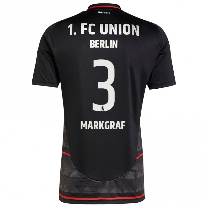 Enfant Football Maillot Andrik Markgraf #3 Noir Tenues Extérieur 2024/25 Canada