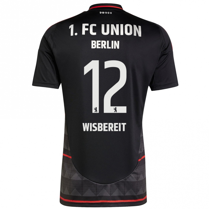 Enfant Football Maillot Tom Wisbereit #12 Noir Tenues Extérieur 2024/25 Canada