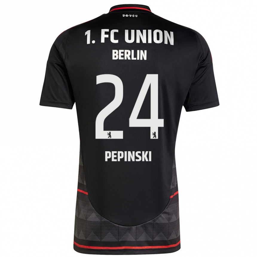 Enfant Football Maillot Louis Pepinski #24 Noir Tenues Extérieur 2024/25 Canada