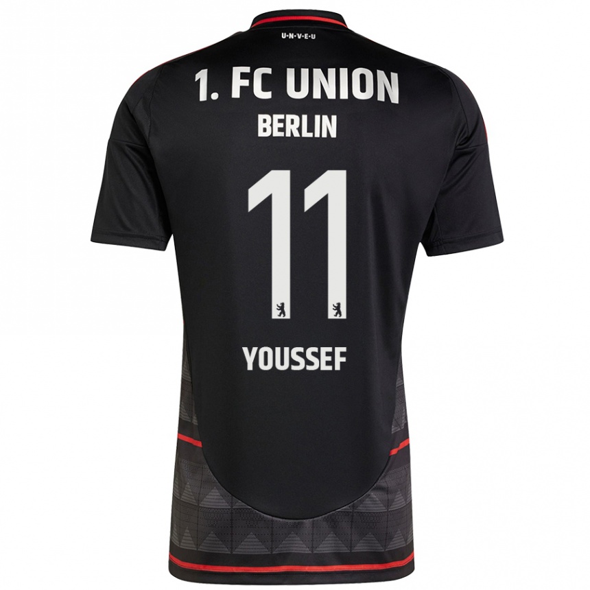 Kids Football Nour Youssef #11 Black Away Jersey 2024/25 T-Shirt Canada