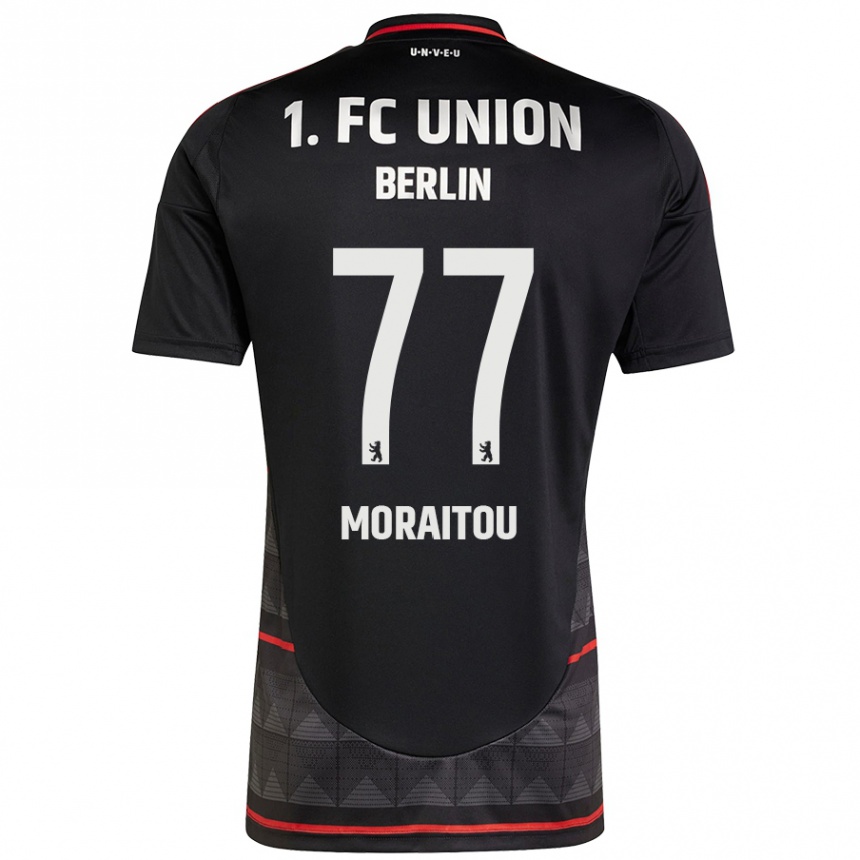 Kids Football Athanasia Moraitou #77 Black Away Jersey 2024/25 T-Shirt Canada