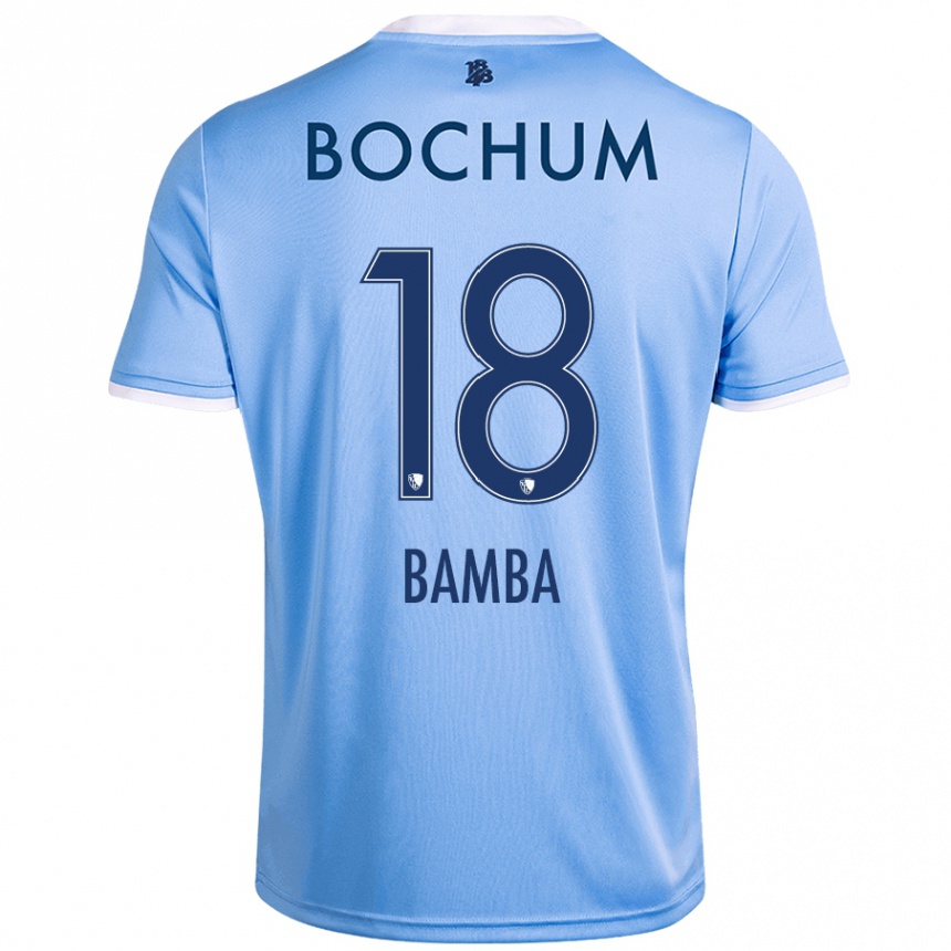 Kids Football Samuel Bamba #18 Sky Blue Away Jersey 2024/25 T-Shirt Canada