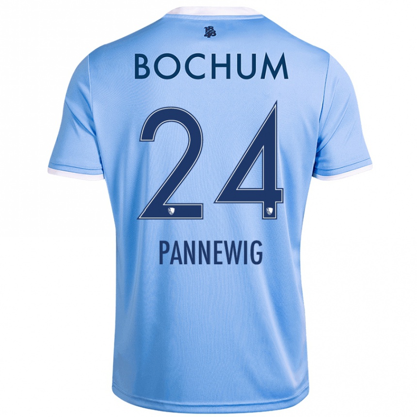 Kids Football Mats Pannewig #24 Sky Blue Away Jersey 2024/25 T-Shirt Canada