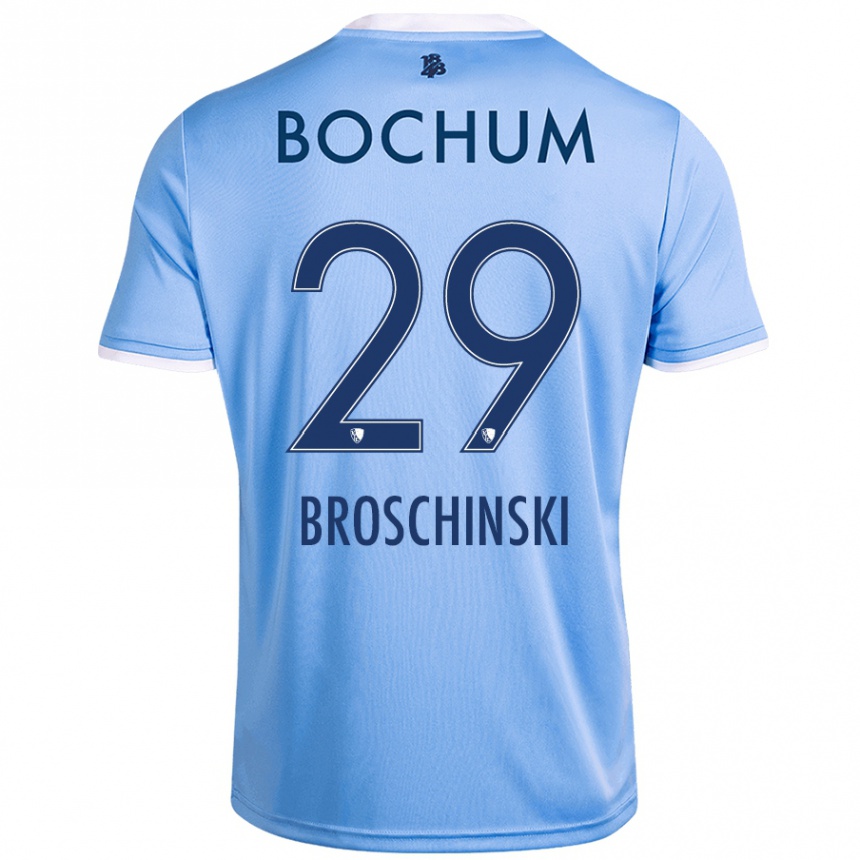 Kids Football Moritz Broschinski #29 Sky Blue Away Jersey 2024/25 T-Shirt Canada