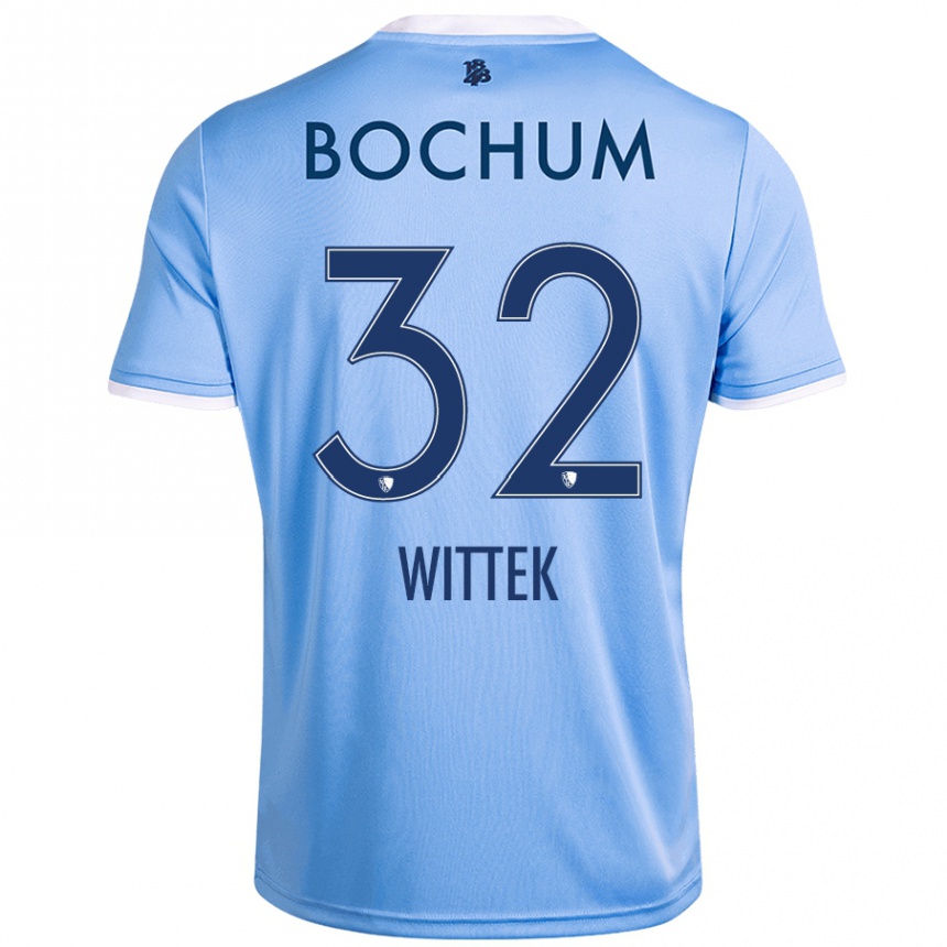 Kids Football Maximilian Wittek #32 Sky Blue Away Jersey 2024/25 T-Shirt Canada