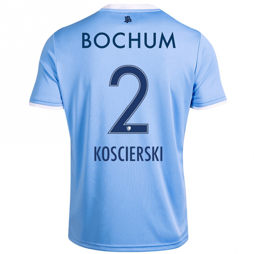 Kids Football Kacper Koscierski #2 Sky Blue Away Jersey 2024/25 T-Shirt Canada