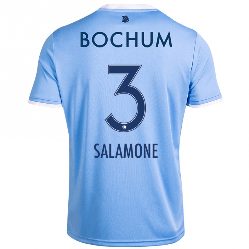 Kids Football Elia-Giona Salamone #3 Sky Blue Away Jersey 2024/25 T-Shirt Canada