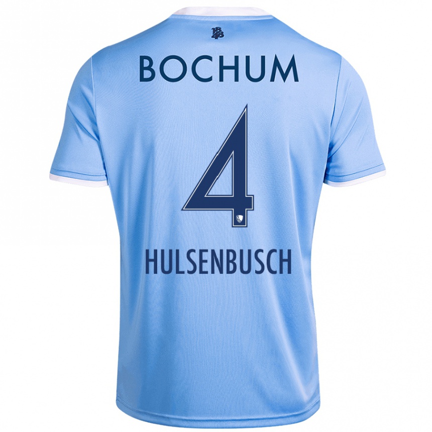 Kids Football Daniel Hülsenbusch #4 Sky Blue Away Jersey 2024/25 T-Shirt Canada