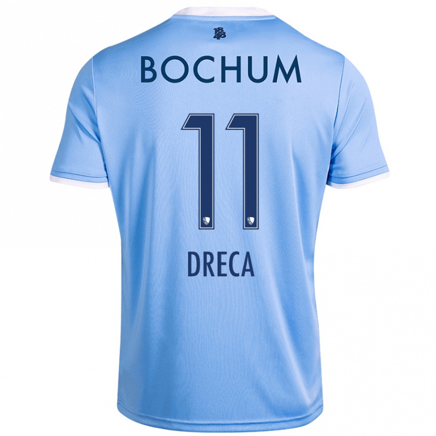 Kids Football Benjamin Dreca #11 Sky Blue Away Jersey 2024/25 T-Shirt Canada