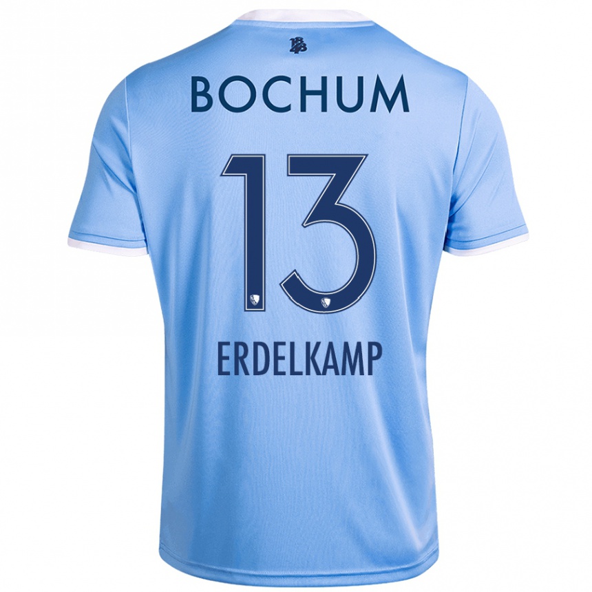 Kids Football Luca Erdelkamp #13 Sky Blue Away Jersey 2024/25 T-Shirt Canada