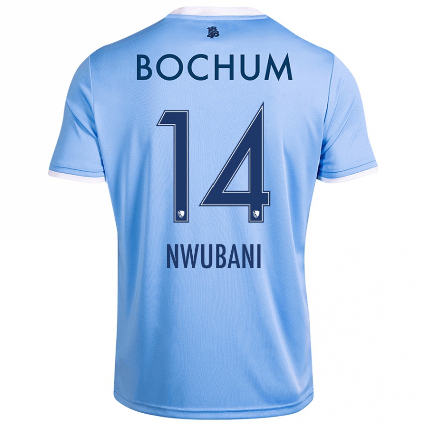 Kids Football Keleb Nwubani #14 Sky Blue Away Jersey 2024/25 T-Shirt Canada