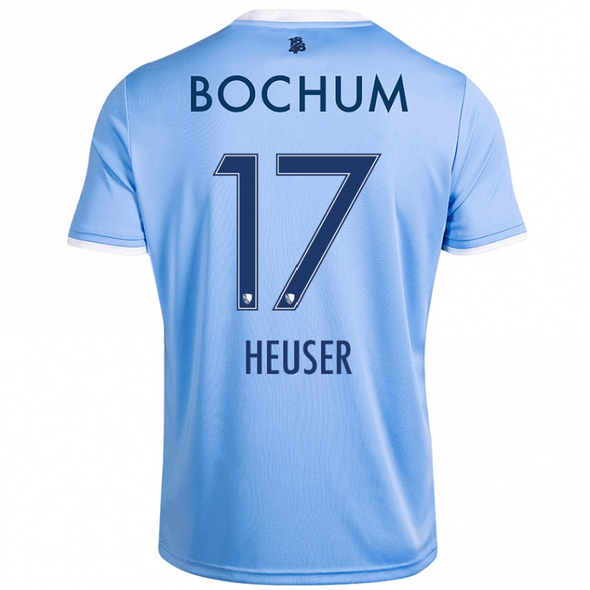 Kids Football Ben Heuser #17 Sky Blue Away Jersey 2024/25 T-Shirt Canada