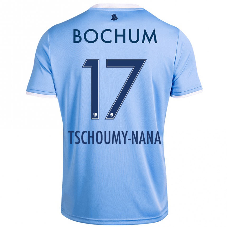 Kids Football Daryl Tschoumy-Nana #17 Sky Blue Away Jersey 2024/25 T-Shirt Canada