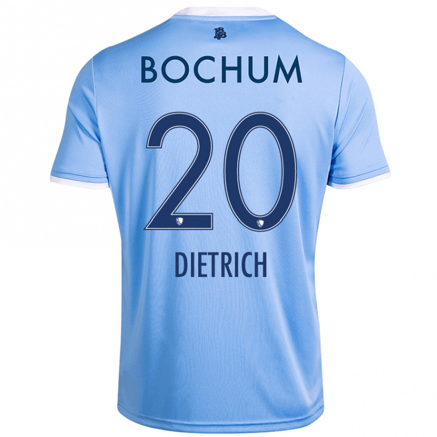 Kids Football Sam Dietrich #20 Sky Blue Away Jersey 2024/25 T-Shirt Canada