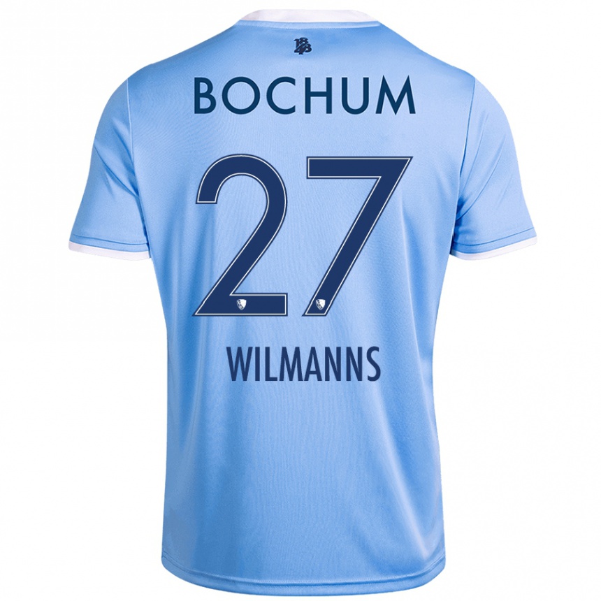 Kids Football Anjo Wilmanns #27 Sky Blue Away Jersey 2024/25 T-Shirt Canada