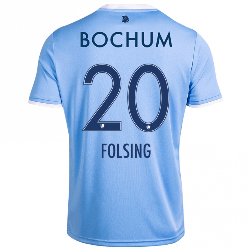 Kids Football Amelie Fölsing #20 Sky Blue Away Jersey 2024/25 T-Shirt Canada