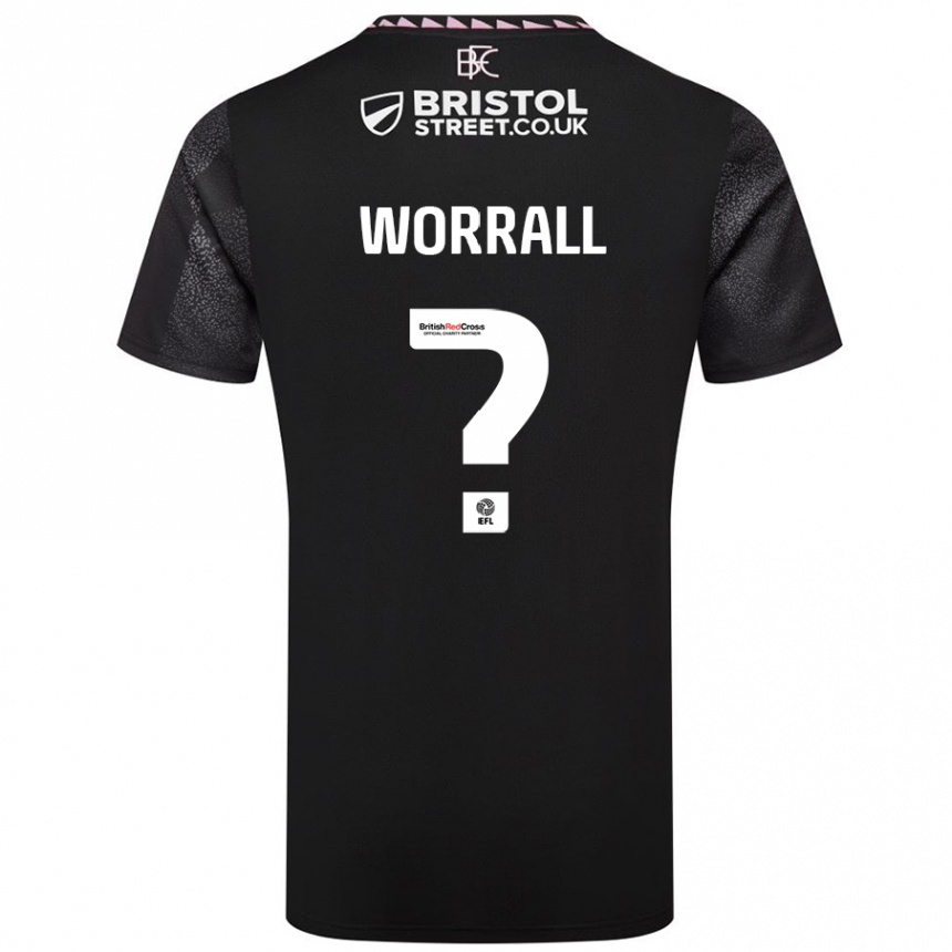 Kids Football Joe Worrall #0 Black Away Jersey 2024/25 T-Shirt Canada