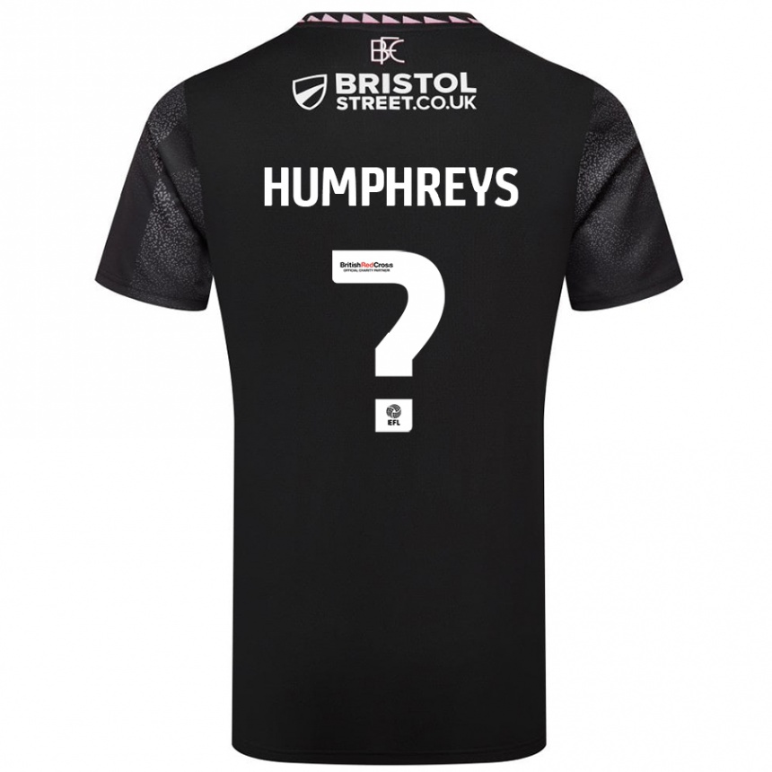 Kids Football Bashir Humphreys #0 Black Away Jersey 2024/25 T-Shirt Canada