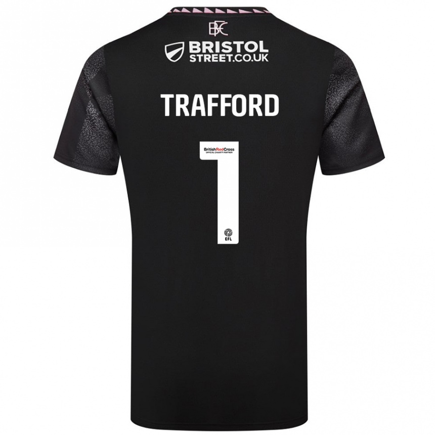 Kids Football James Trafford #1 Black Away Jersey 2024/25 T-Shirt Canada