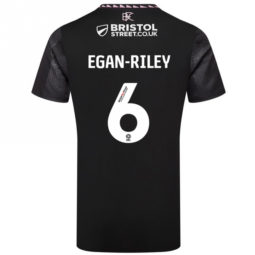 Kids Football Cj Egan-Riley #6 Black Away Jersey 2024/25 T-Shirt Canada