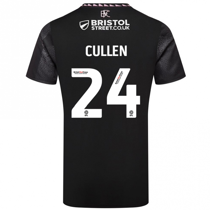 Kids Football Josh Cullen #24 Black Away Jersey 2024/25 T-Shirt Canada