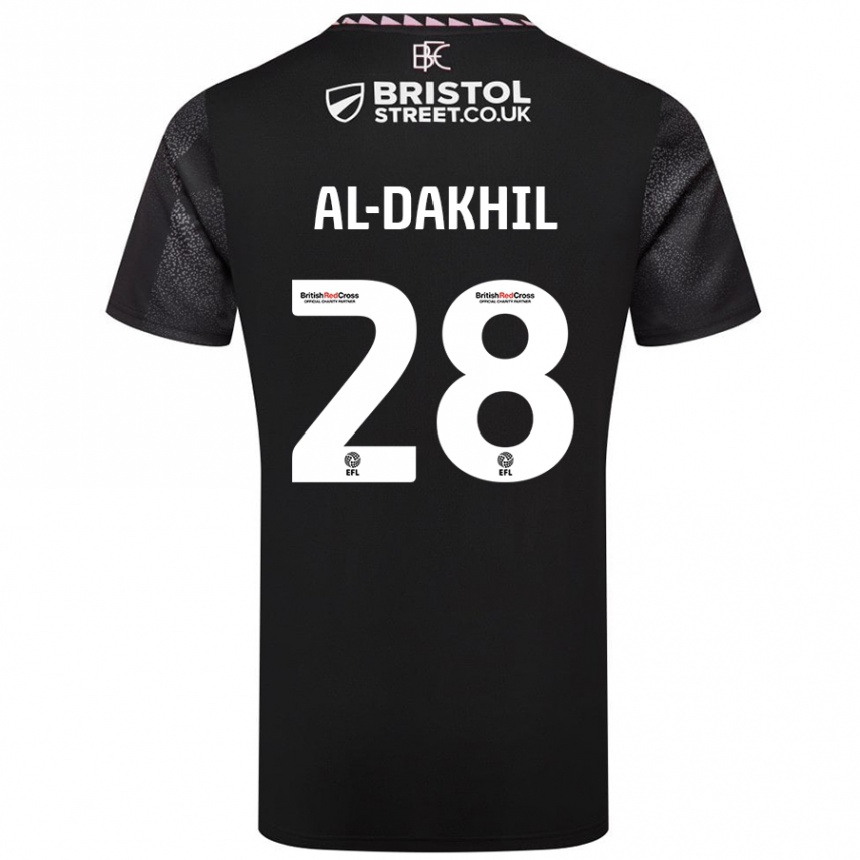 Kids Football Ameen Al-Dakhil #28 Black Away Jersey 2024/25 T-Shirt Canada