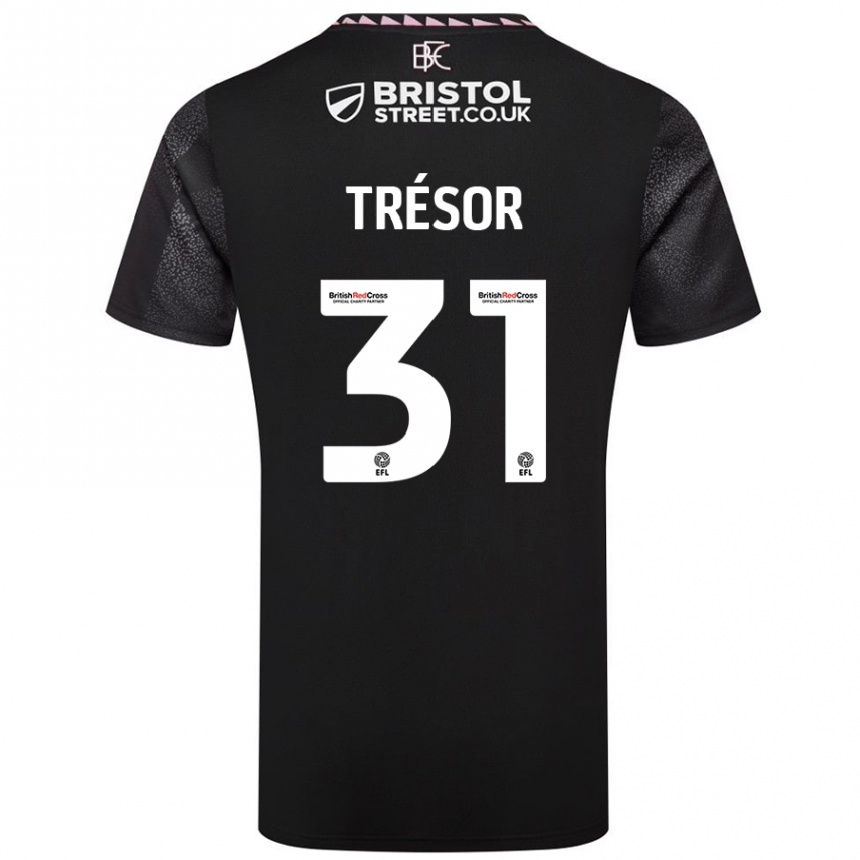 Kids Football Mike Trésor #31 Black Away Jersey 2024/25 T-Shirt Canada