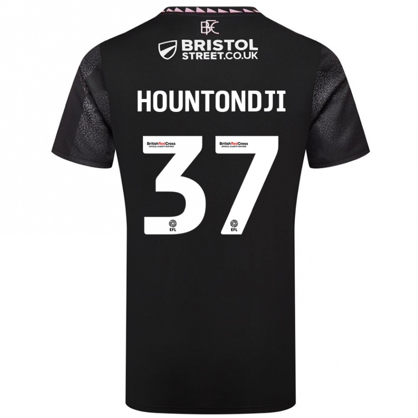 Kids Football Andreas Hountondji #37 Black Away Jersey 2024/25 T-Shirt Canada