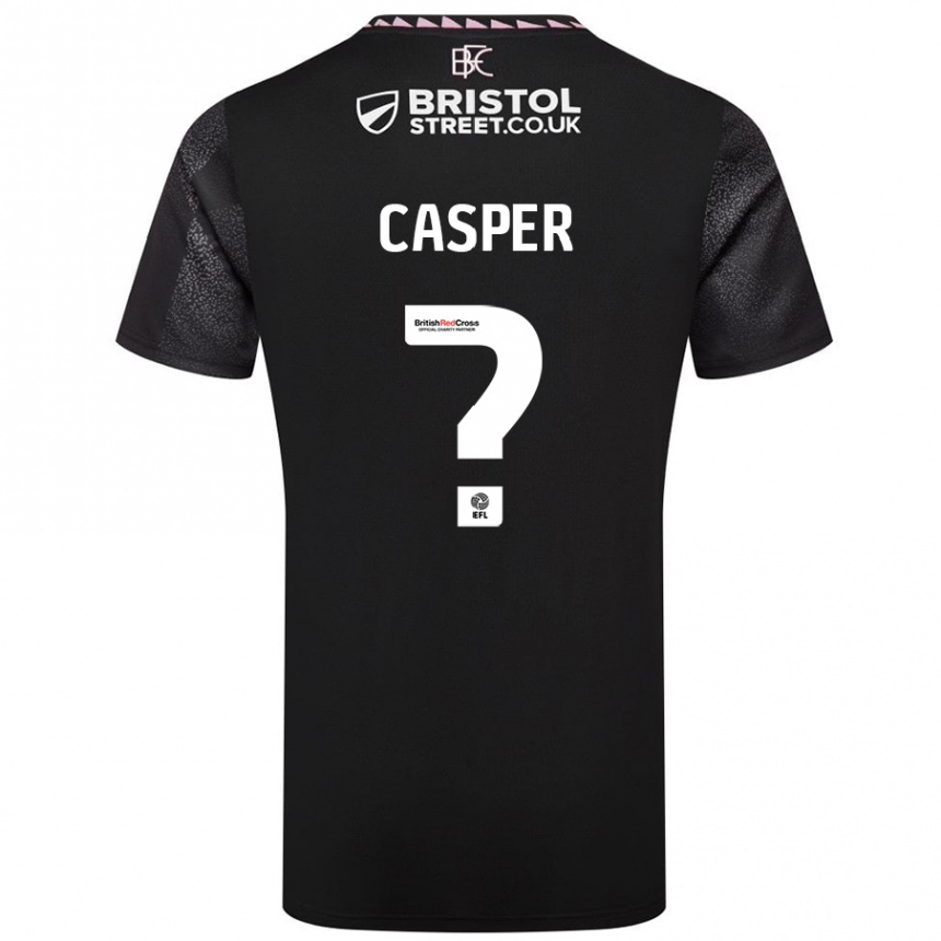 Kids Football Charlie Casper #0 Black Away Jersey 2024/25 T-Shirt Canada