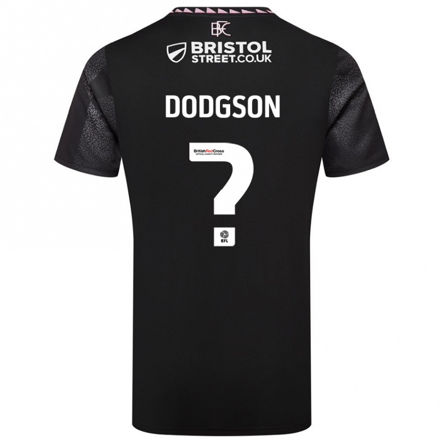 Kids Football Owen Dodgson #0 Black Away Jersey 2024/25 T-Shirt Canada