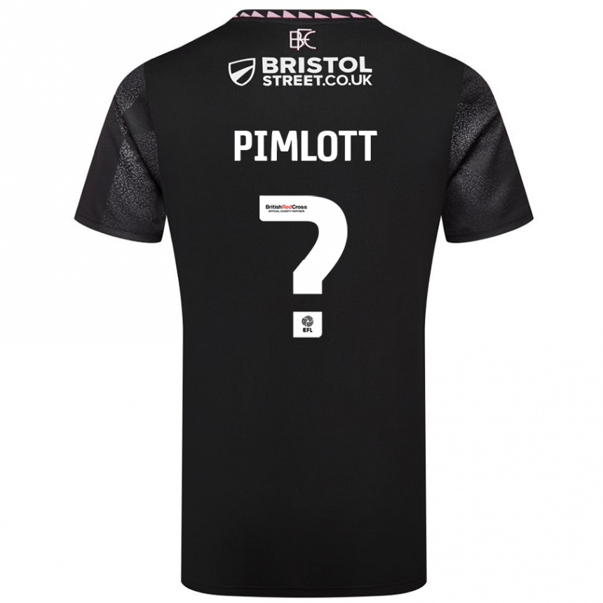 Kids Football Oliver Pimlott #0 Black Away Jersey 2024/25 T-Shirt Canada