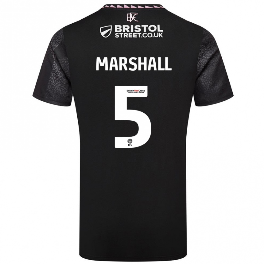 Kids Football Georgia Marshall #5 Black Away Jersey 2024/25 T-Shirt Canada