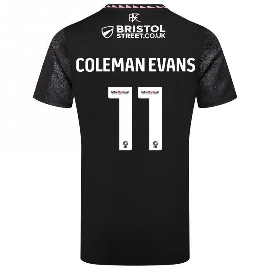 Kids Football Amaya Coleman-Evans #11 Black Away Jersey 2024/25 T-Shirt Canada