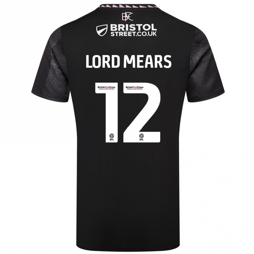 Kids Football Rhema Lord-Mears #12 Black Away Jersey 2024/25 T-Shirt Canada