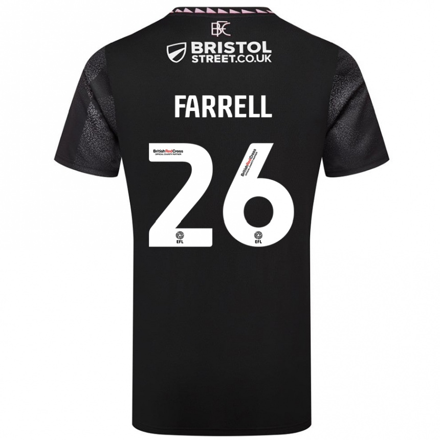 Kids Football Lucy Farrell #26 Black Away Jersey 2024/25 T-Shirt Canada