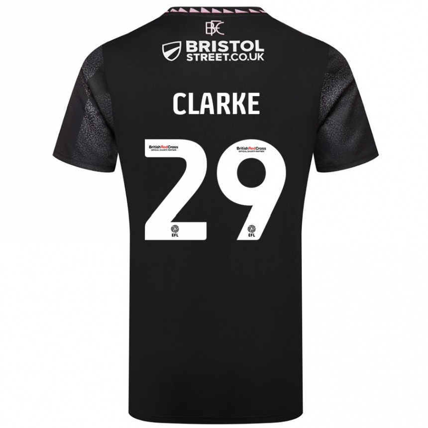 Kids Football Abby Clarke #29 Black Away Jersey 2024/25 T-Shirt Canada