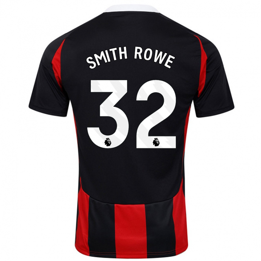 Enfant Football Maillot Emile Smith Rowe #32 Noir Rouge Tenues Extérieur 2024/25 Canada