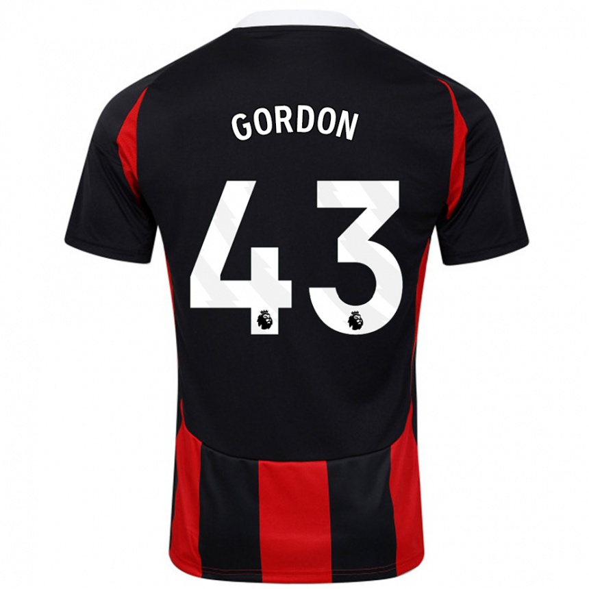 Kids Football Lemar Gordon #43 Black Red Away Jersey 2024/25 T-Shirt Canada