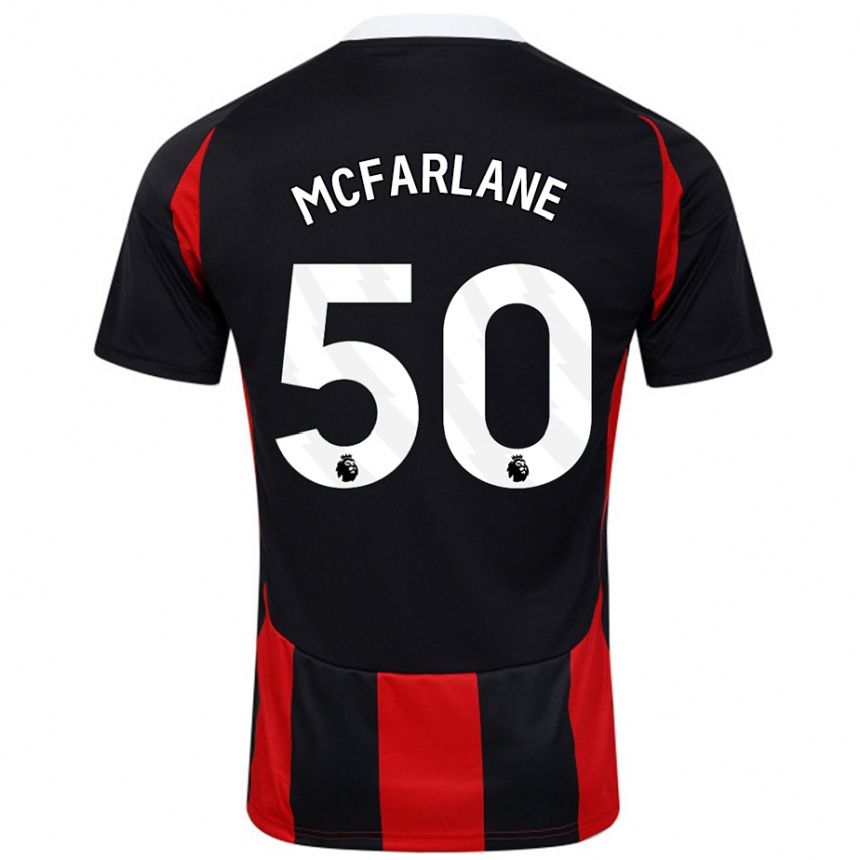 Kids Football Callum Mcfarlane #50 Black Red Away Jersey 2024/25 T-Shirt Canada