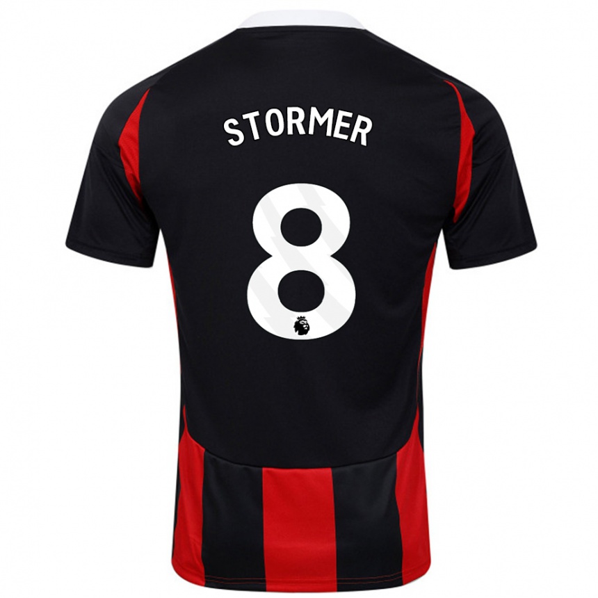 Kids Football Becky Stormer #8 Black Red Away Jersey 2024/25 T-Shirt Canada