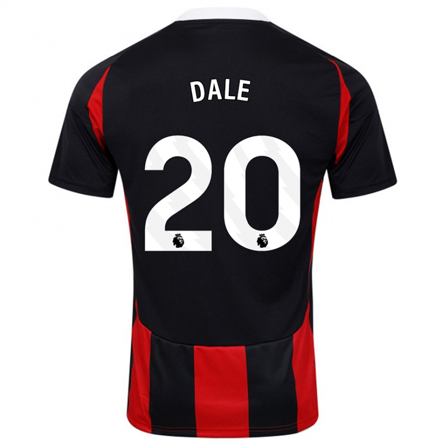 Kids Football Olivia Dale #20 Black Red Away Jersey 2024/25 T-Shirt Canada