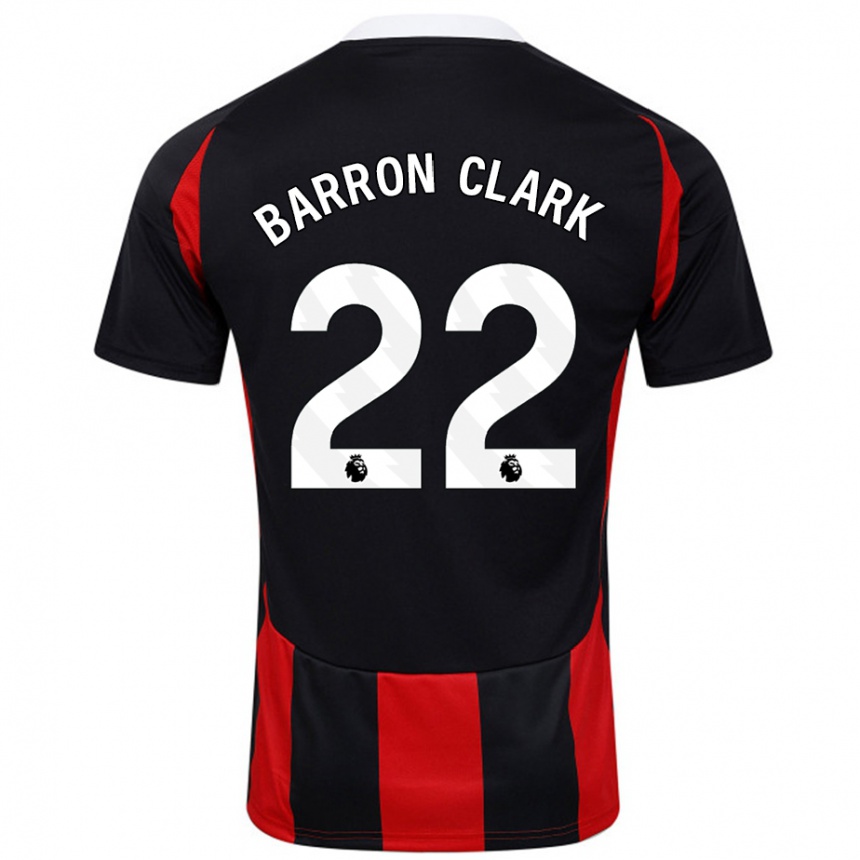 Kids Football Betty Barron-Clark #22 Black Red Away Jersey 2024/25 T-Shirt Canada