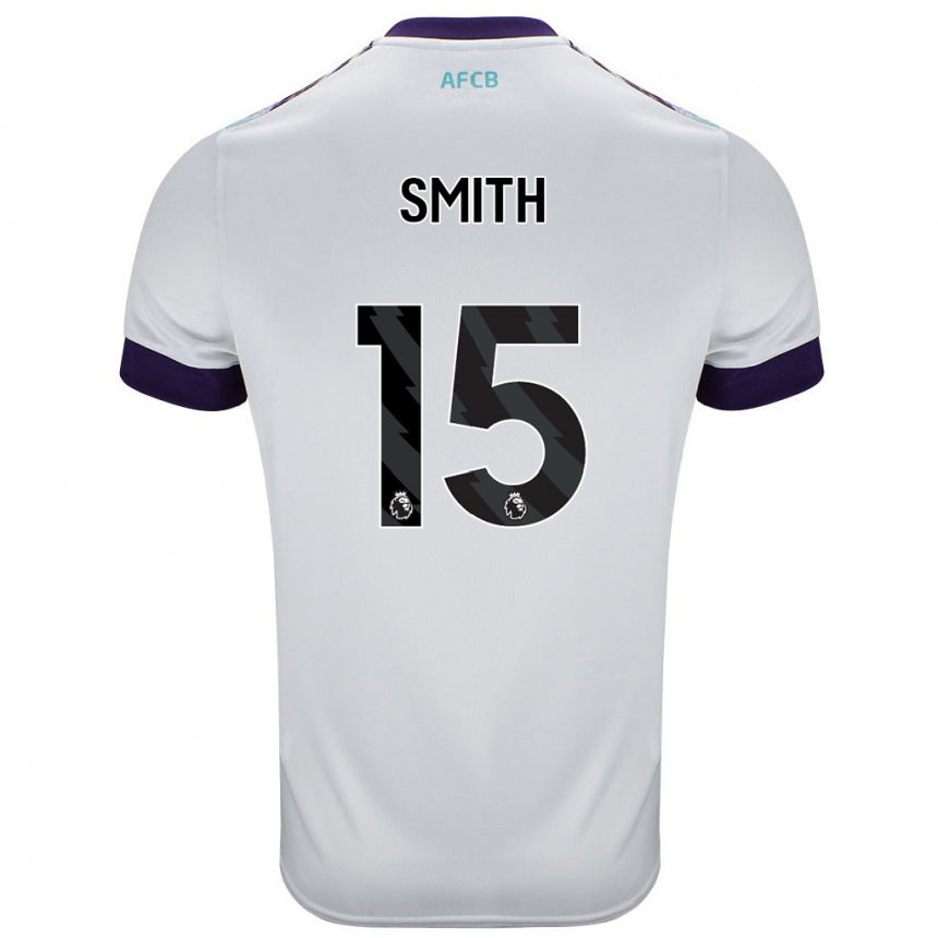 Kids Football Adam Smith #15 White Green Purple Away Jersey 2024/25 T-Shirt Canada