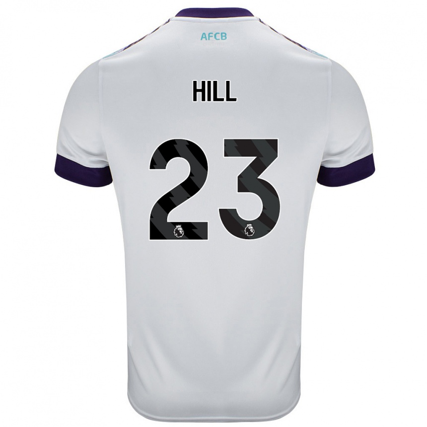 Kids Football James Hill #23 White Green Purple Away Jersey 2024/25 T-Shirt Canada