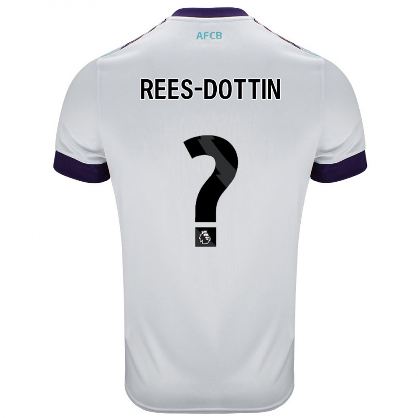 Kids Football Remy Rees-Dottin #0 White Green Purple Away Jersey 2024/25 T-Shirt Canada