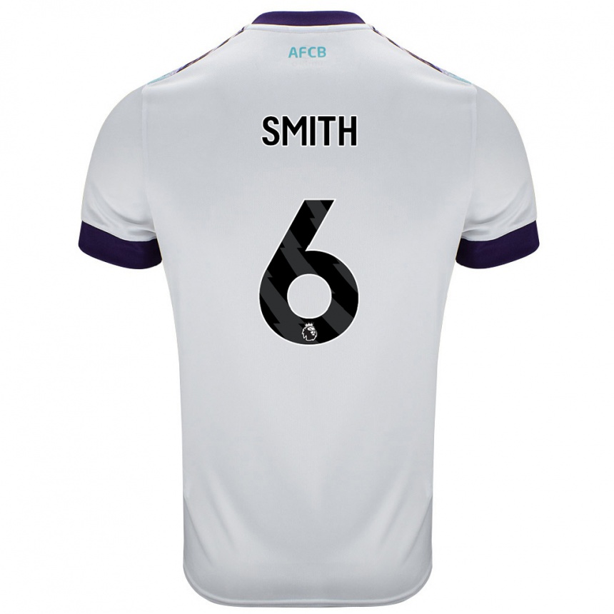 Kids Football Maisy Smith #6 White Green Purple Away Jersey 2024/25 T-Shirt Canada